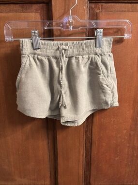 abercrombie kids Light Sage Green Elastic-Waist Shorts